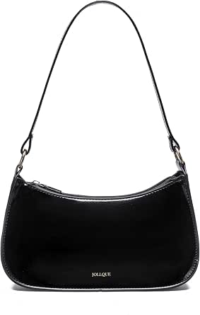 JOLLQUE Shoulder Bag for Women, Small Patent Leather Crossbody Clutch