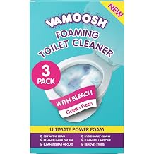 Vamoosh 6-in-1 Toilet Foaming Cleaner | Self-Activating Foam Technology | Stays Active for 10 Minutes | Easy to Use | Removes Stains | Eliminates Limescale & Removes Odor | 100g Pack of 24