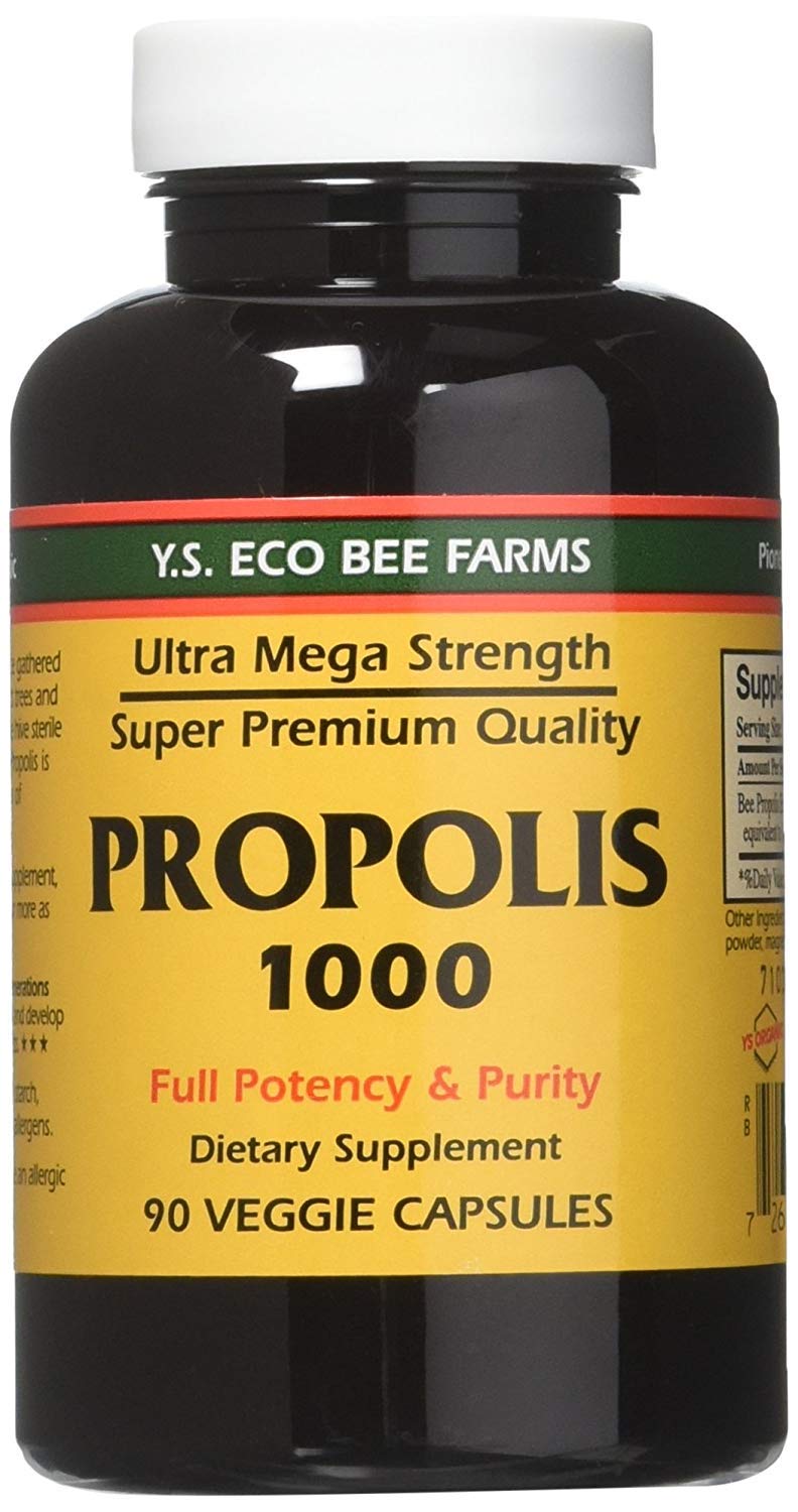 YS Eco Bee Farms Propolis 1000-90 caps (Pack of 4) - Image 2