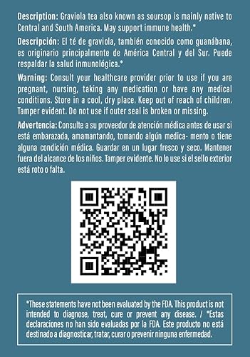 Miniatura 4 de BIO NUTRITION INC. Graviola Tea 30 Bolsa, 0.02 libras