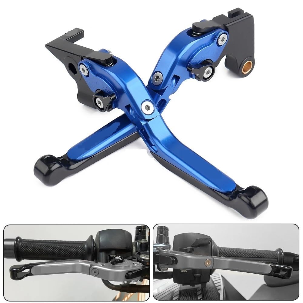 dźwignie sprzęgła motocykla Pasuje do Suzuki GSX S950 GXS-S950 GSXS 950 2021 2022 CNC Dźwignie uchwytu Regulowana składana dźwignia hamulca i sprzęgła Motocykl(Tit Black Tit)