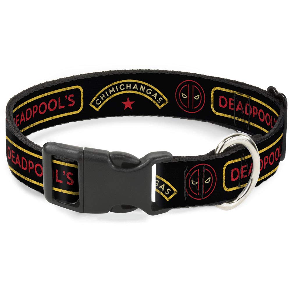 Collier pour chien Marvel large de 3.8 cm avec boucle plastique robuste