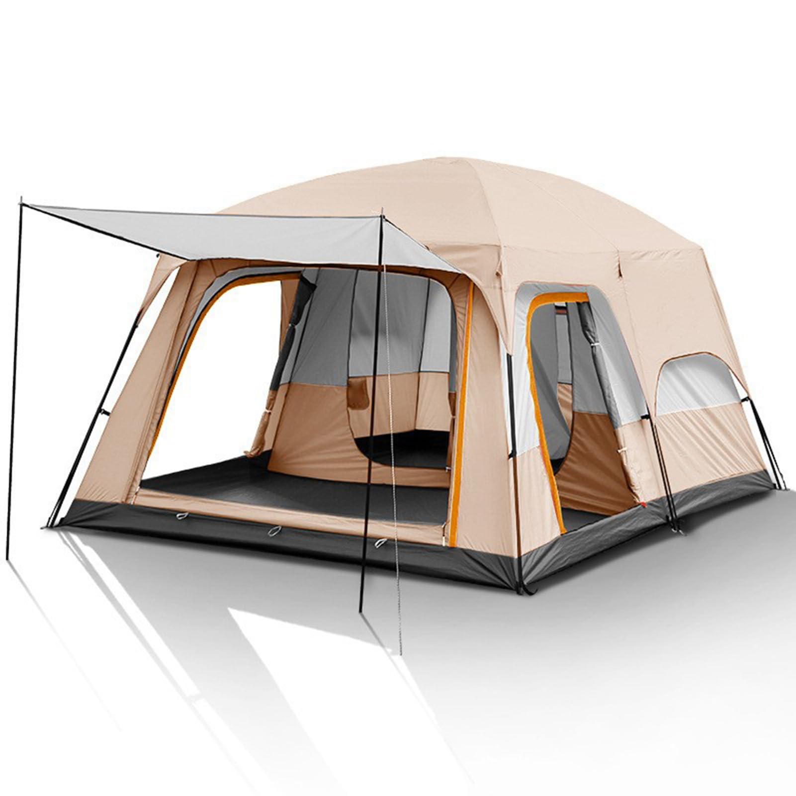 Tienda de campaña Inflable, Tienda de campaña for 6/12 Personas, instalación instantánea, Porche, 2 Habitaciones, Doble Capa Impermeable for Exteriores, Picnic y Camping.