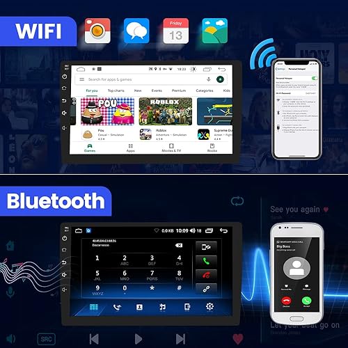 Miniatura 4 de Radio estéreo de coche de 10.1 pulgadas 2GRAM 32GROM compatible con Honda Accord 7th 2003-2007 con CarPlay Android Auto, Android 13 Player Radio con