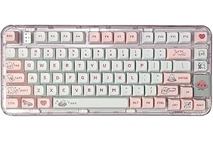 Adorable Animal Rabbit XDA Profile Bunny Keycaps in Vibrant Pink