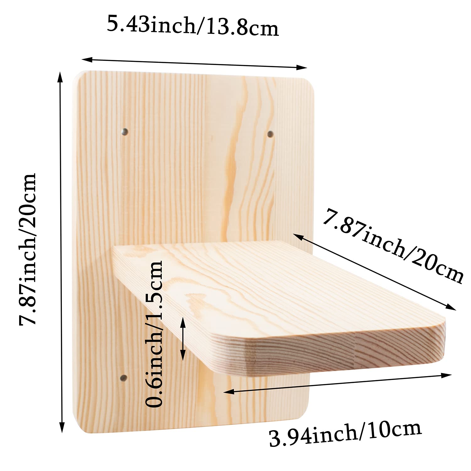 3 PCS Cat Shelves Wall Mounted Wooden Cats Board Shelf, Kitty Activity Wall-Mounted Climber Stairs Kitten Climbing Steps Perch Flat Set, for Climbing & Playing & Lounging & Exercising 1