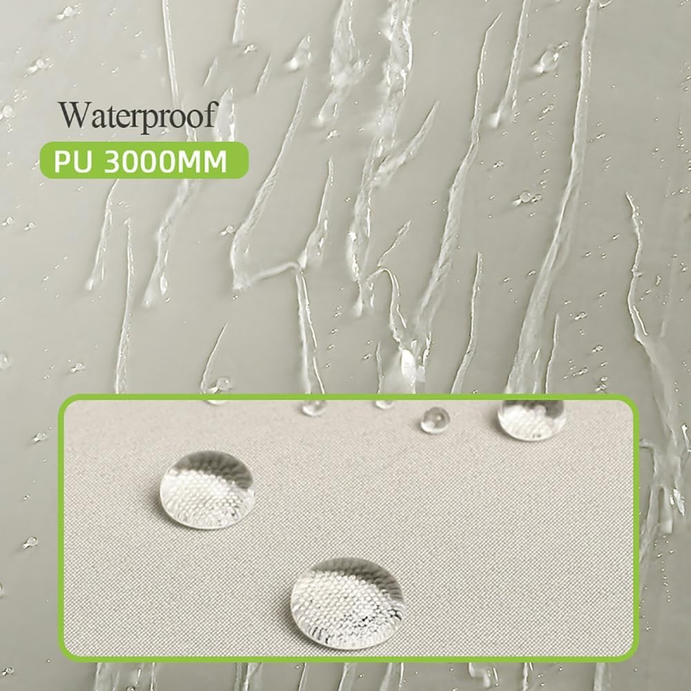 Portable Round Beach Umbrella 6ft, 7ft Outdoor Garden Parasol with UV Protection, Sunshade Umbrella with 8 Ribs and Height Adjustable