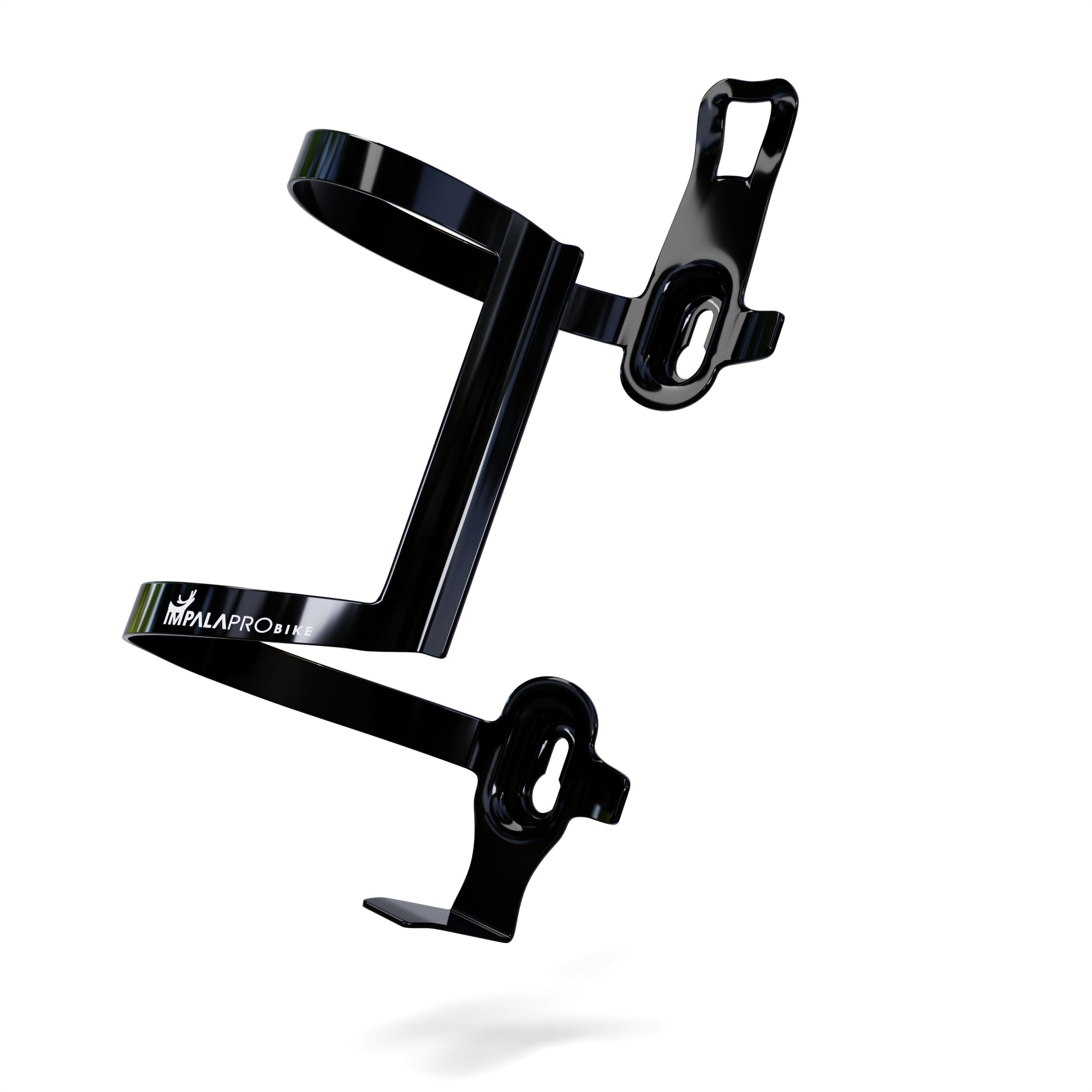 IMPALAPRO Aluminum Side Entry Bottle Cage Lightweight 34g – Secure Grip Anti-Scratch Design – Bike Water Bottle Holder Side Load with Electroplated Gradient Finish – Universal fit 72-76mm (black 1pc)