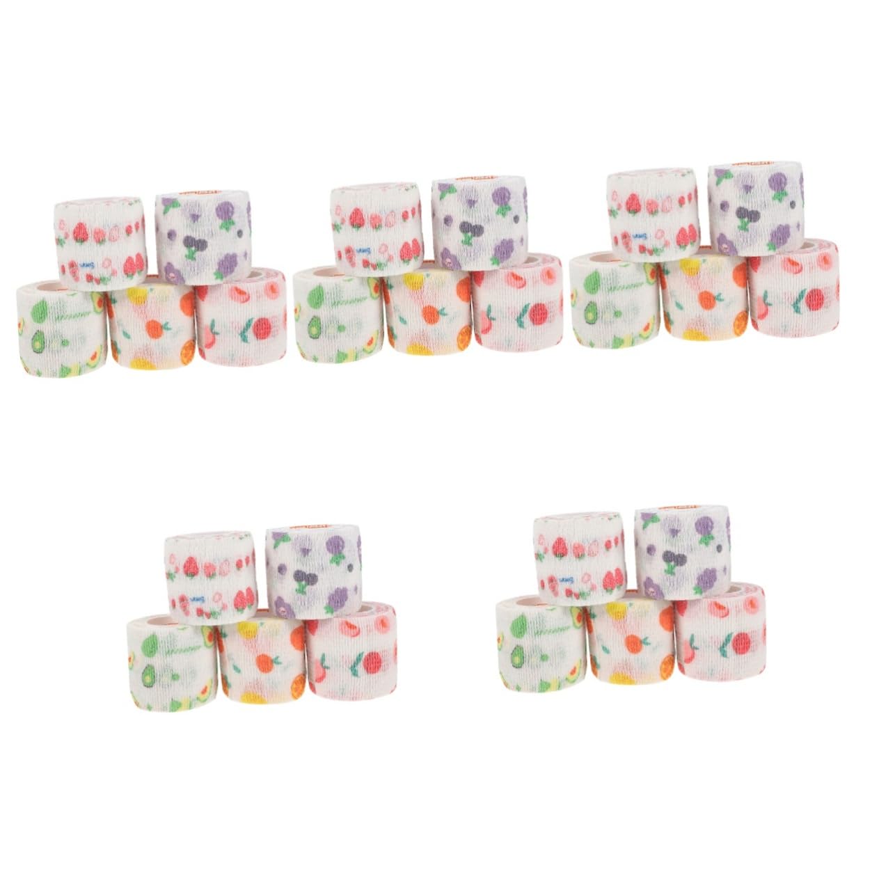 ibasenice 5 Ensembles Bandage Cohésif Auto Adhésif Pour Doigts De Colorés Avocat Fraise Bandes Pour Sports Protection Articulations 5 Rouleaux*5