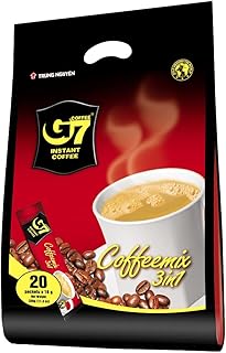 Trung Nguyen — G7 3 in 1 Instant Coffee — Roasted Ground Coffee Blend w/Non-dairy Creamer and Sugar — Strong and Bold — Instant Vietnamese Coffee (20 Single Serve Packets)