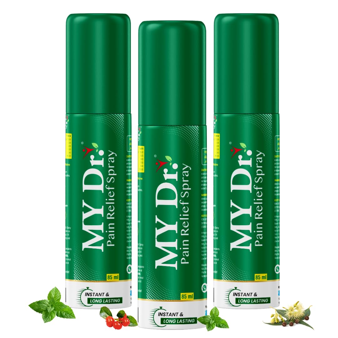 My Dr. Pain Oil Relief Spray (70 ml and 15 ml Extra) With FREE Patch - Pack of 4