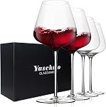 Crystal Red Wine Glasses Set of 4, 24.8oz Large Wine Glasses with Long Stem, Hand Blown Lead-Free Glass, Ideal Gift Packaging for Wedding,Anniversary, Birthday,Christmas
