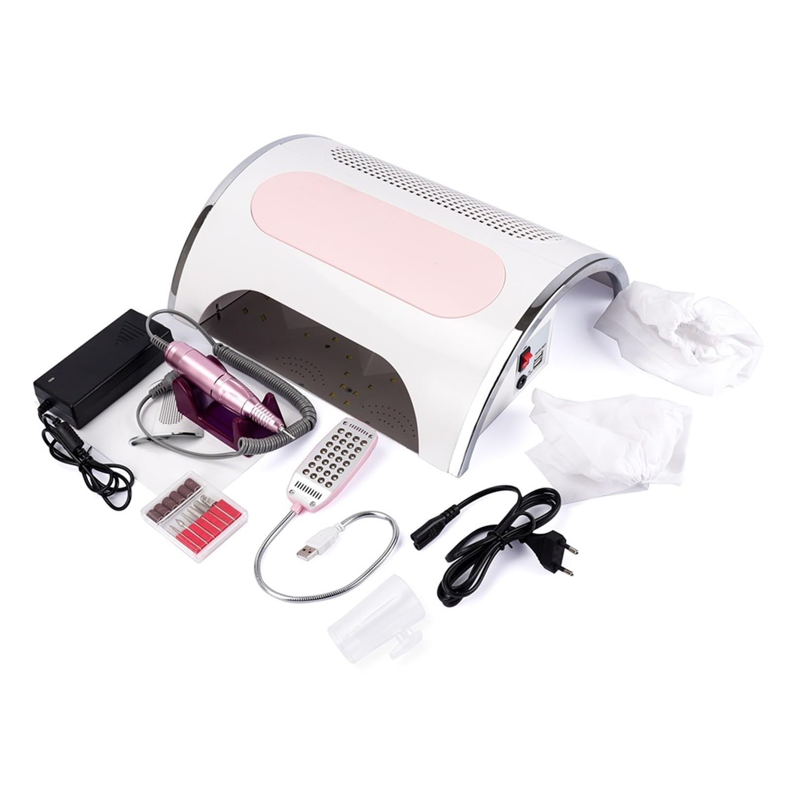 Aspirateur Ongles, Lampe UV LED 54W, sèche-ongles, collecteur d'aspiration de poussière, aspirateur 25000 tr/min, perceuse à ongles, polissa, Machine manucure et pédicure