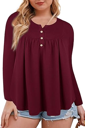 Polyester blouses plus size Clearance