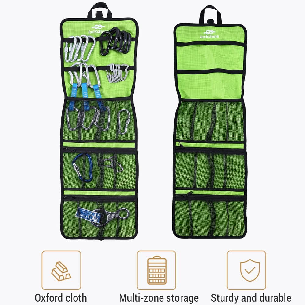 Lixada Climbing Quickdraw Hanging Storage Bag Climbing Gear Organizer Bag Small Tools Organizer Pouch