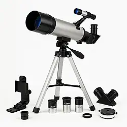 Telescópio Astronômico Profissional com Tripé Estável e Lentes HD | Ideal para Observação da Lua, Estrelas e Planetas
