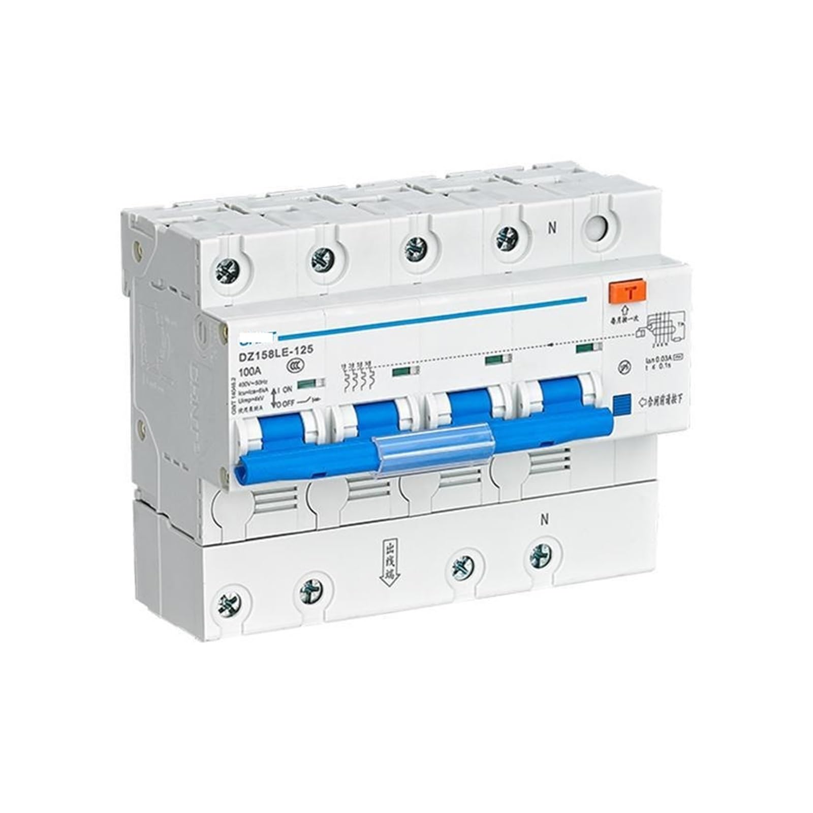 Disjoncteur de fuite DZ158LE-125 4P pour sécuriser la maison connectée