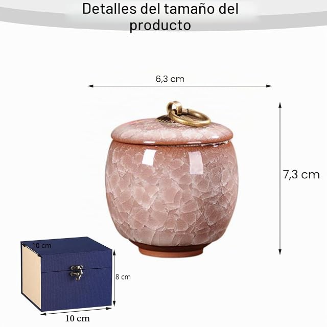 Foto 2 de 6 de Pequeñas urnas conmemorativas de cerámica para cenizas para humanos o mascotas: 90,1 cm³