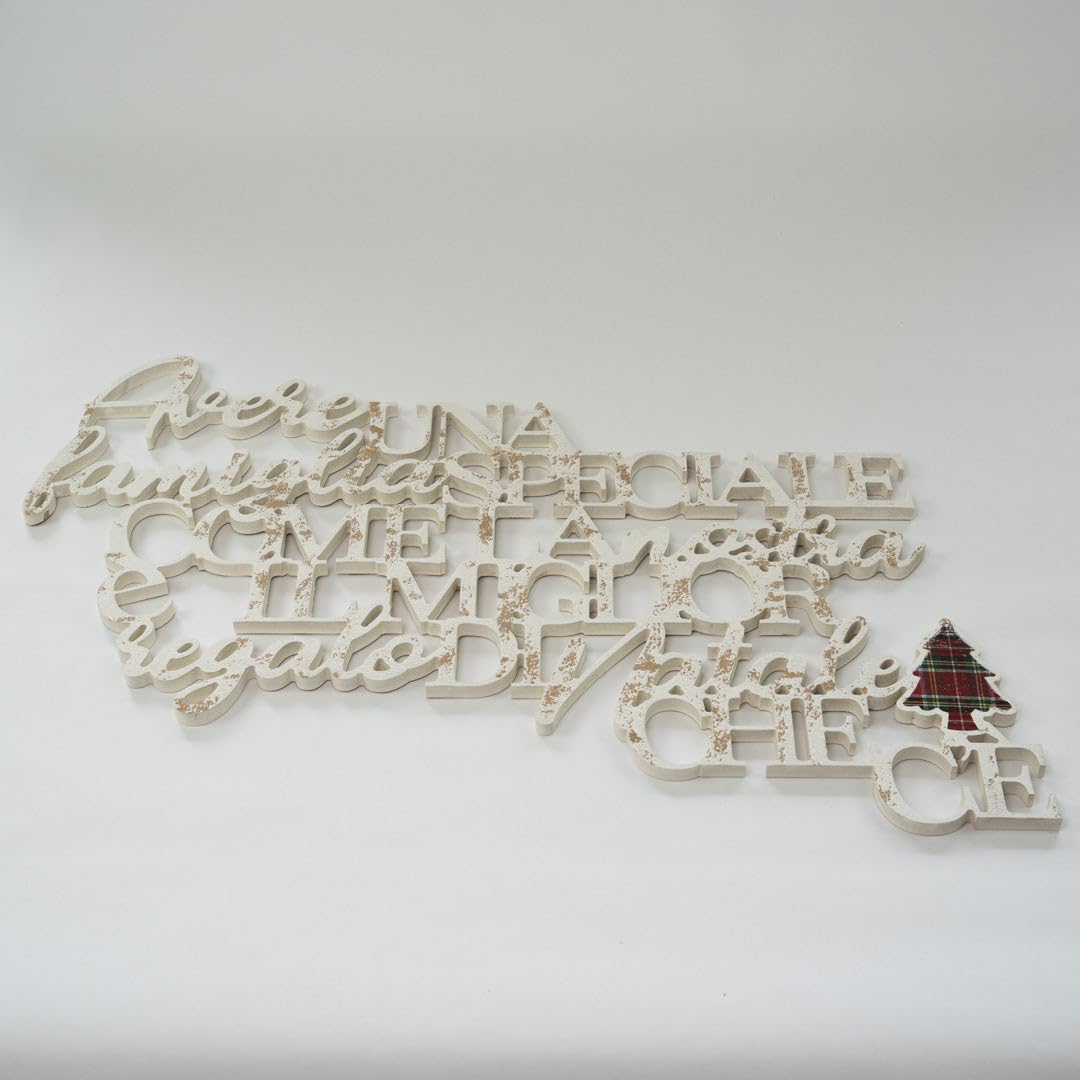 Letras de madera, el mejor regalo que hay – Decoración de pared navideña para salón, cocina, dormitorio