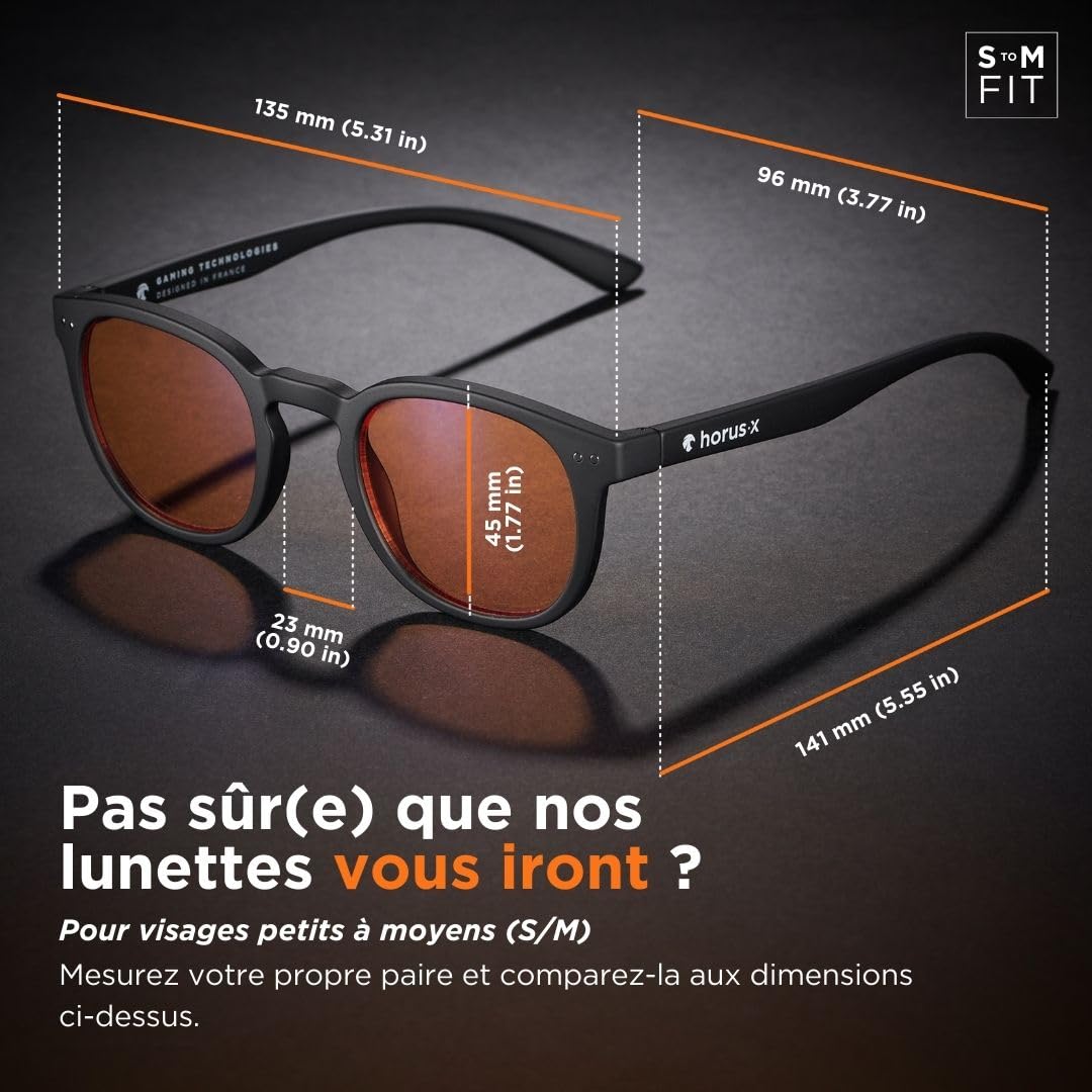 Horus X • Lunette Anti Lumiere Bleue | Lunettes Anti Lumiere Bleue | Homme Femme Anti Fatigue Migraine Oculaire | Urban V3
