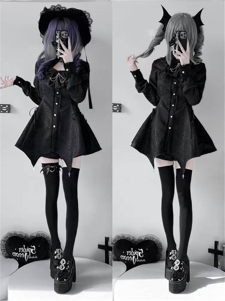 ゆ*ゆ様 ぬい服 地雷系ワンピース 10cm〜12cm ゆ*ゆ様 ぬい服 地雷系ワンピース 10cm〜12cm 10cm ぬいぐるみ服