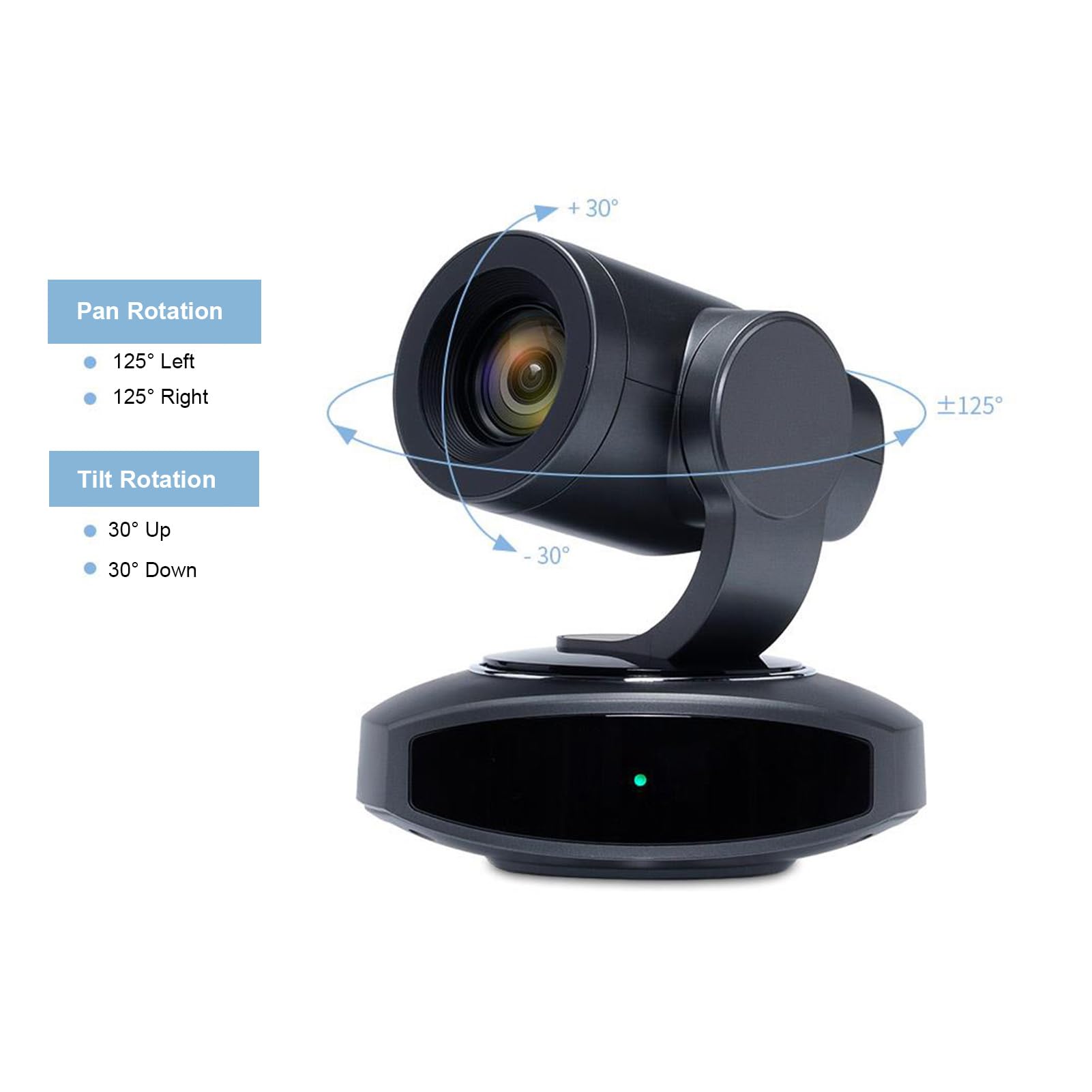 Tangxi Telecamera PTZ 4K, Tracciamento AI Zoom Ottico 10X Rotazione 250 PoE Uscita USB LAN per Conferenze Insegnamento in Live Streaming (EU)
