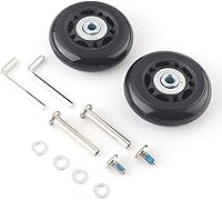 Vista 10 de F-BER Kit de reemplazo de ruedas de equipaje para maleta, ruedas OD40-2.520 in, ABEC 608zz, juego de 2