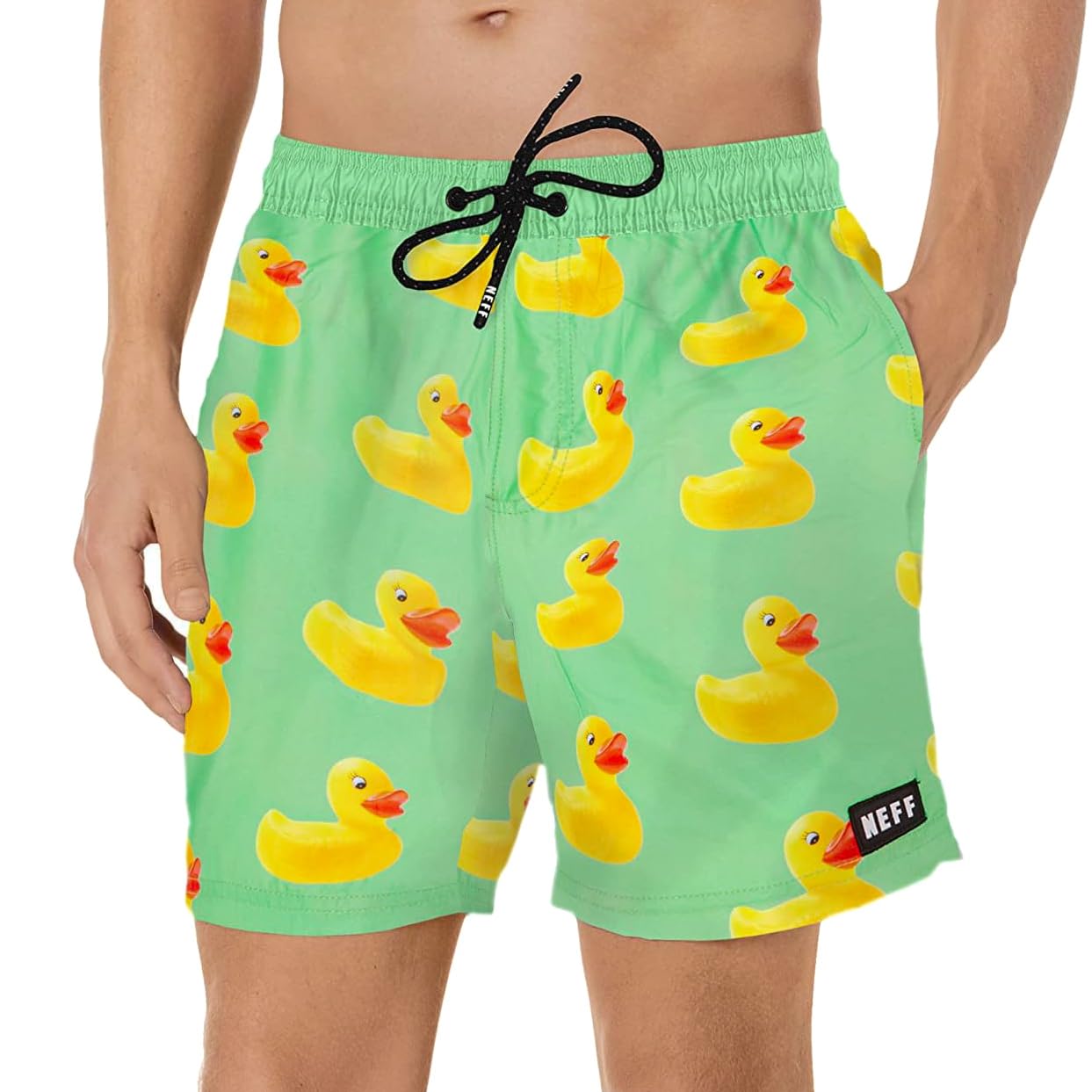 NEFFMen's Green Ducky Daily Hot Tub Board Shorts for Swimming (Green Ducky 4XL)