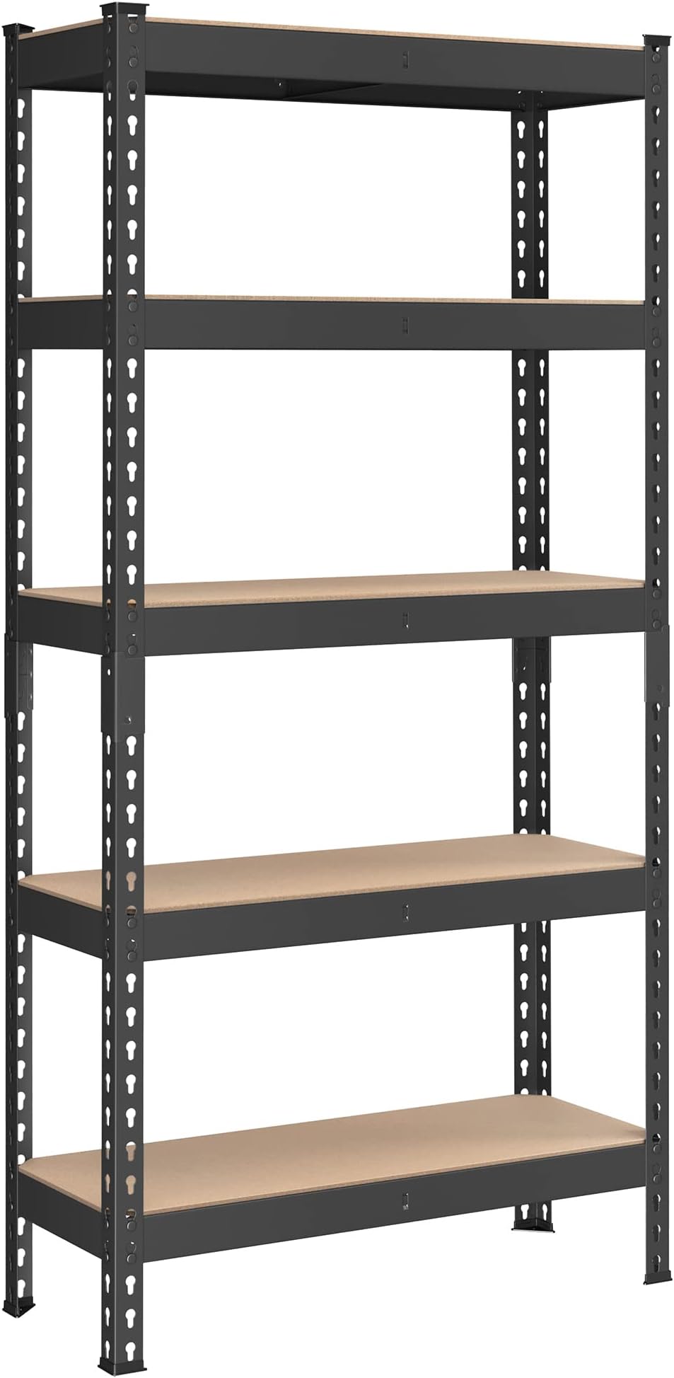SONGMICS 5-Tier Metal Storage Rack, Shelving Unit with X Side Frames ...