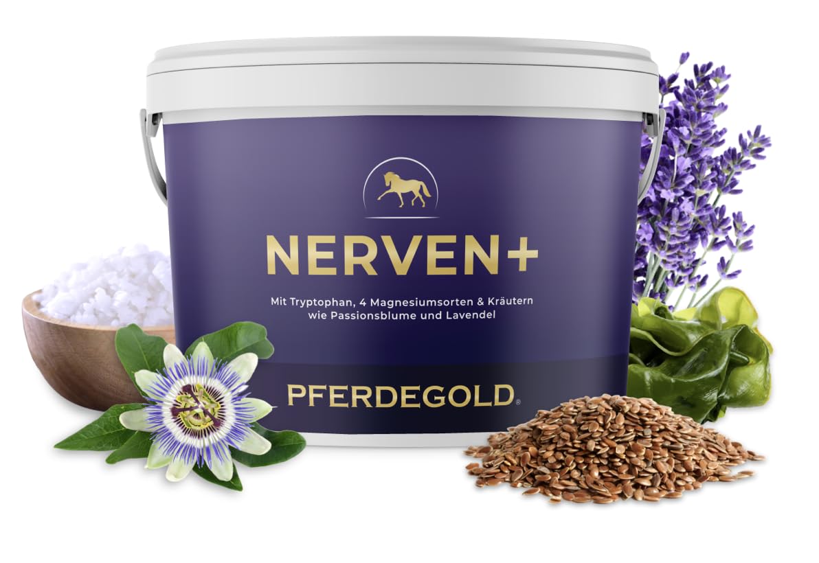 Nerven+ 1,5 kg - Pferde Pellets mit Magnesium & Tryptophan - Unterstützung bei Stress - 100% Natürlich & Melassefrei - Made in Germany