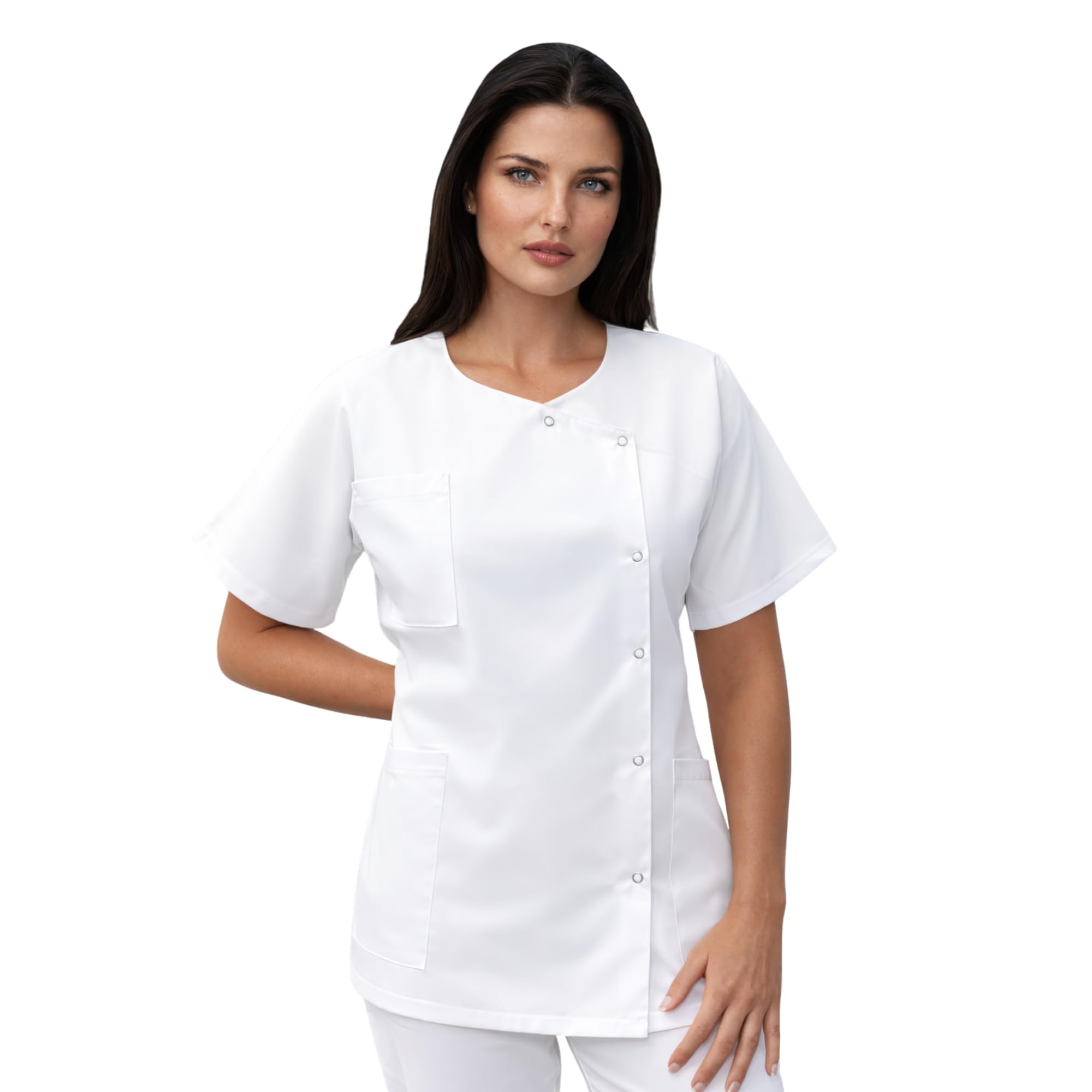 Blouse Médicale Femme – Lot de 1/3/5 – Fait Main – Polycoton 65/35 Oeko-TEX – Blouse Hôpital Clinique Infirmière Aide-Soignante Médecin Kiné Pharmacienne Dentiste