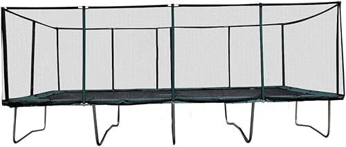 Trampolín rectangular de 13 x 23 pulgadas, trampolín de gimnasia con recinto de red, trampolín grande para patio trasero, capacidad de salto de alta