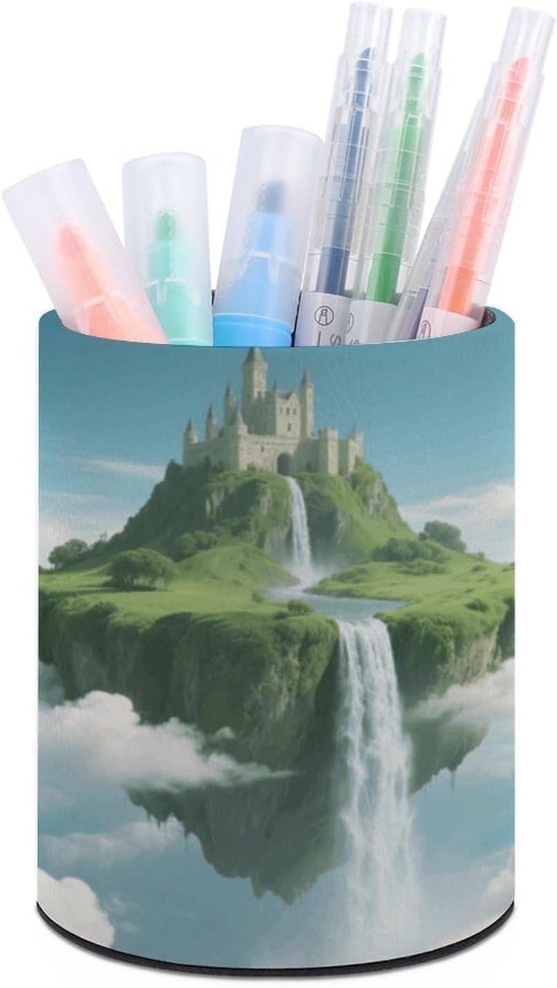 Floating Island Pencil Holder for Desk Aesthetic Pen Holder