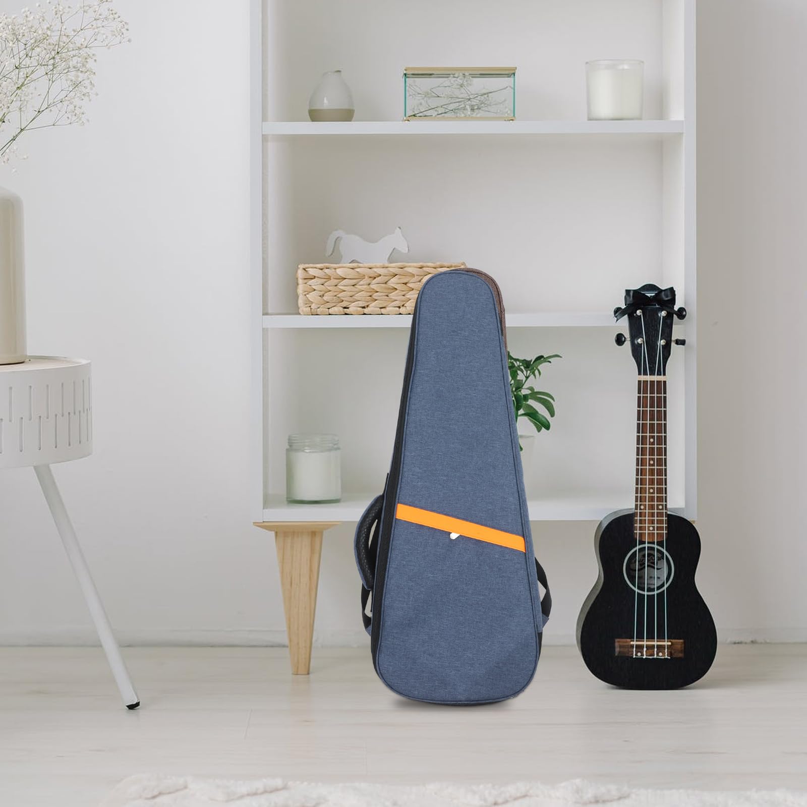 Custodia per ukulele, in tessuto Oxford, borsa per ukulele, 66 cm, borsa per il trasporto dell'ukulele, Blu