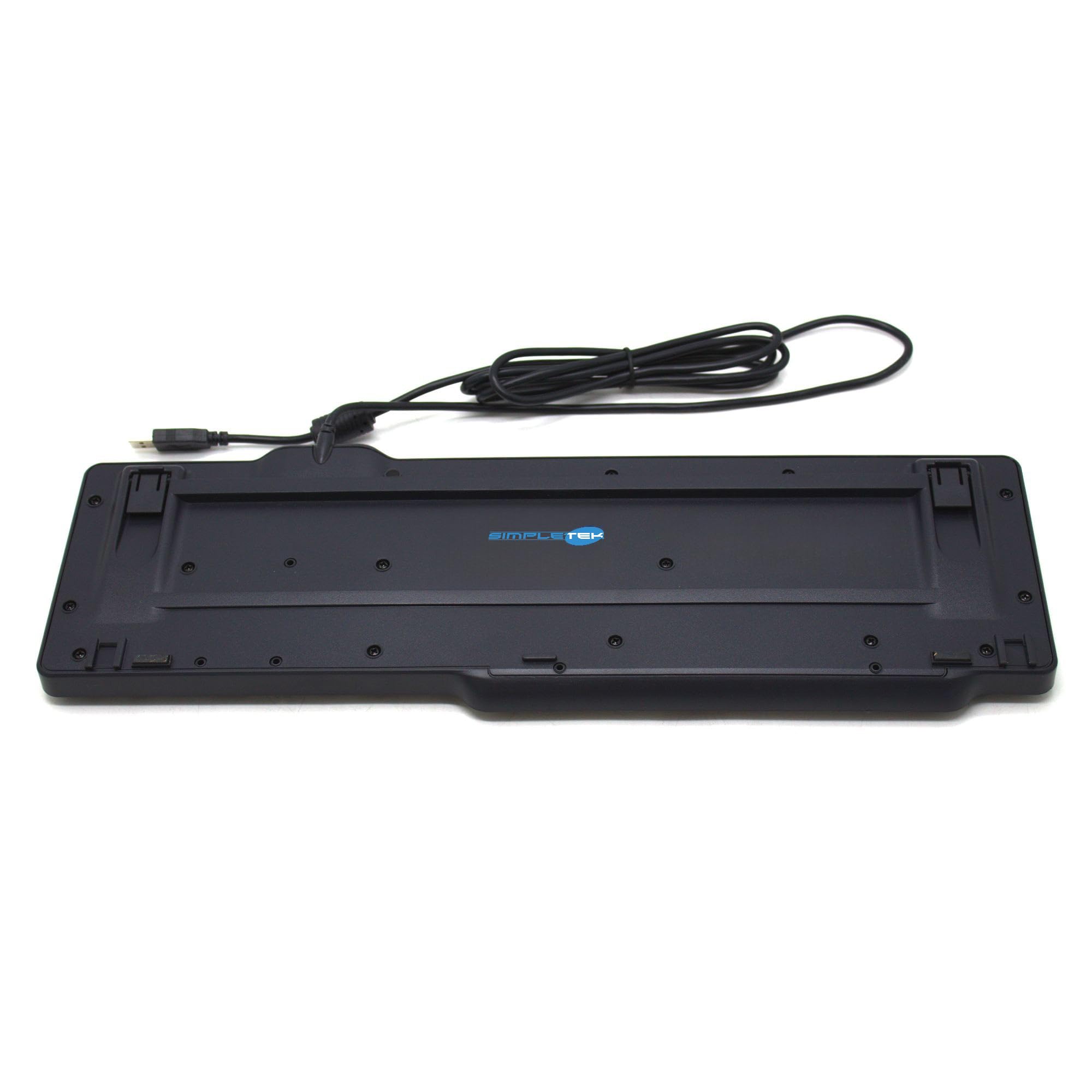 SIMPLETEK - Tastiera USB QWERTY Nordico DK NO SE FI Ergonomica Nera per PC | Tastiera USB cablata con layout QWERTY nordico per Danimarca, Norvegia, Svezia e Finlandia, struttura ergonomica e nera