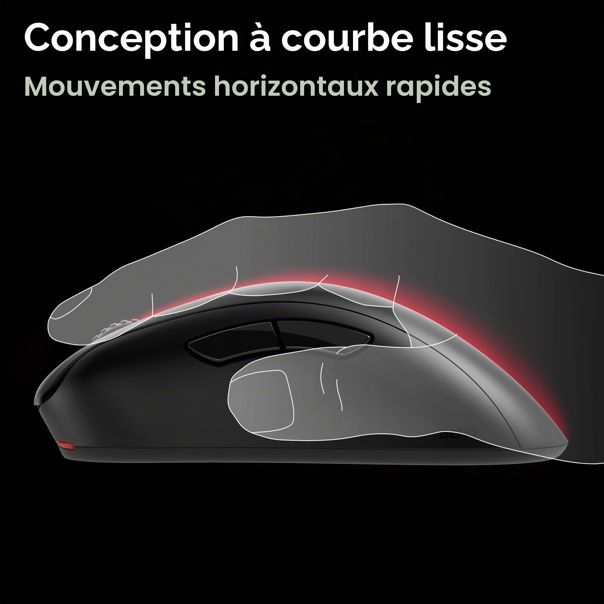 BenQ Zowie EC2-DW Souris Gaming sans Fil 4K édition Blanche 61 g capteur 3950 Ergonomique récepteur 4K sans Pilote Polling Rate 4K conçue pour l’Esport