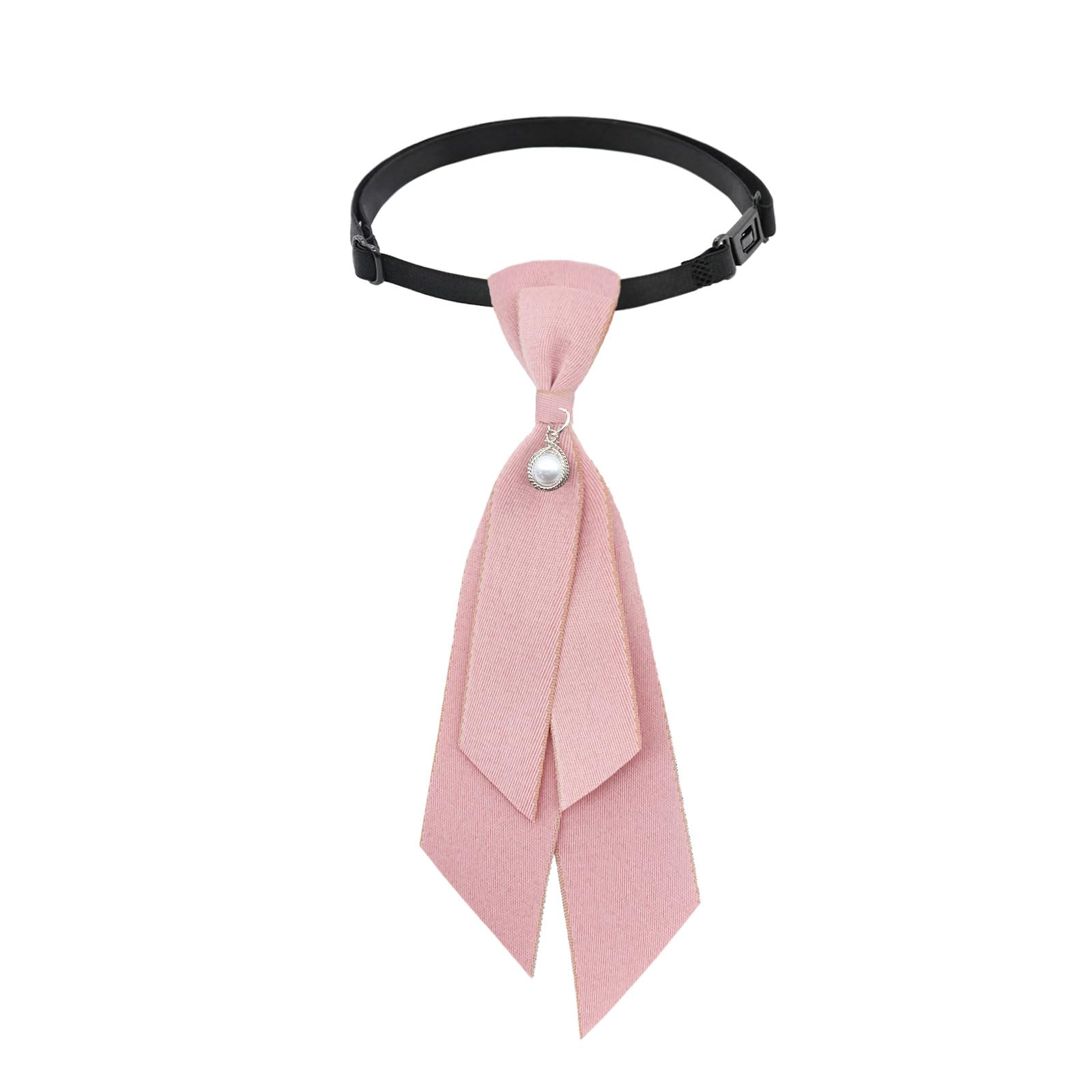 LJBFNN Bow Ties for Women, Adjustable Cute Short Womens Tie with Pearl