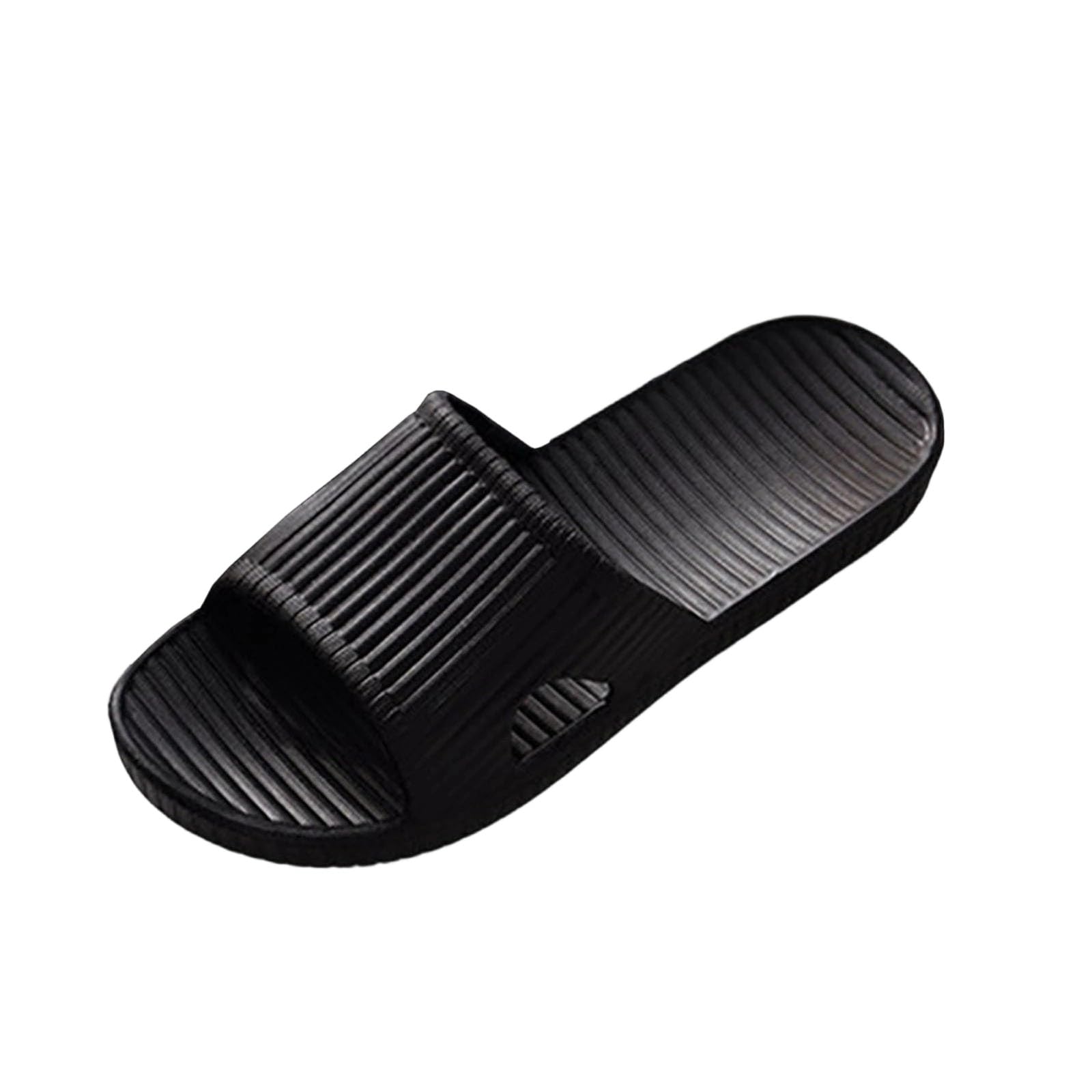 Shower Slides for Men and Women Non Slip Bathroom Sandals Soft Striped House Shoes Lightweight Summer Slippers