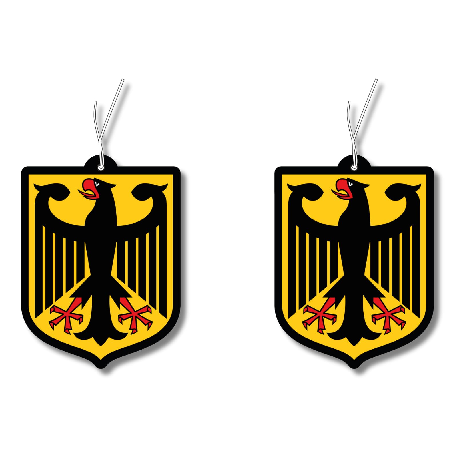 2x Duftbaum mit Deutschland Bundesadler Motiv, Auto lustig Duftspender, Duftbaum Auto tuning, Lufterfrischer, Duftanhänger Set Auto, Deutsches Reich, Deutschland
