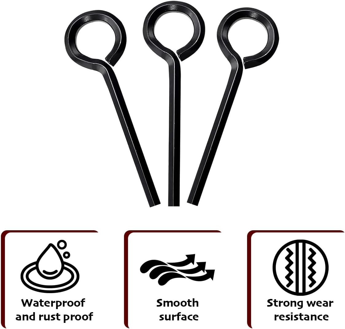 10 PCS 5/32" Allen Wrench Hex Dogging Key With Full Loop 5/32 Inch Standard Hex Dogging Key For Push Bar Panic Exit Devices, Solid Metal