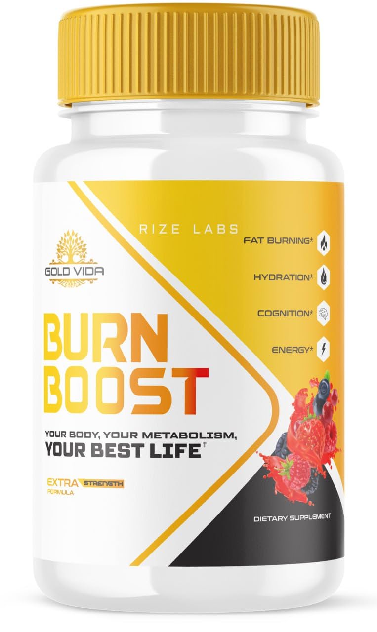 rize labs Gold Vida Burn Boost Weight Loss Supplement, Capsules for Total Body Wellness and a Healthy Lifestyle, Pills for Leaner Physique (60 Capsules)