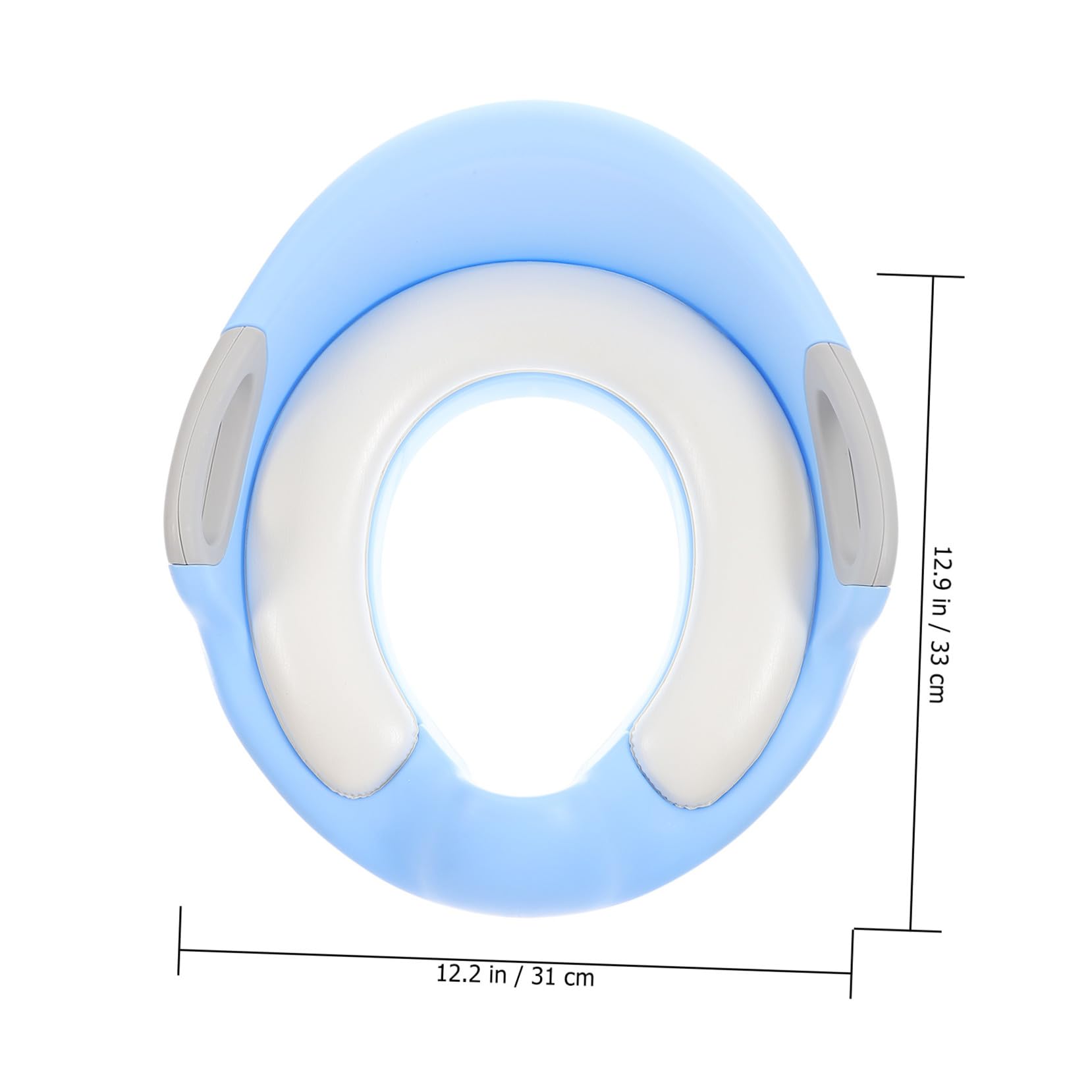 Asiento de Inodoro para Entrenamiento Infantil Azul Pu | Asa Grande de Fácil Agarre, Base Antideslizante, para Aprendizaje del Baño en Niños