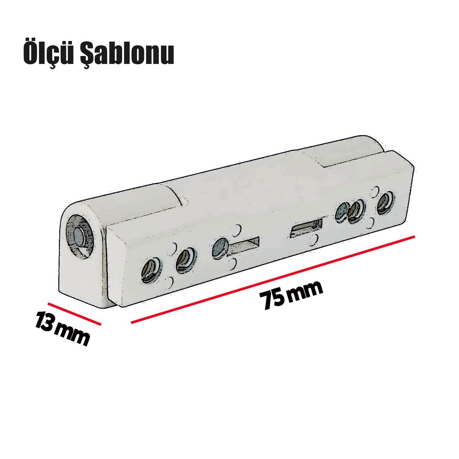 Badem10 Pvc Pimapen Pencere Menteşesi Metal 75 mm Açık Kahverengi