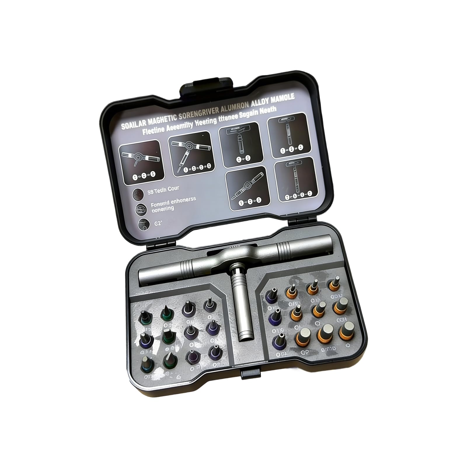 24 in 1 Small Ratcheting Screwdriver Group with Bits for Appliance Maintenance Compact Multi Purpose Toolkit