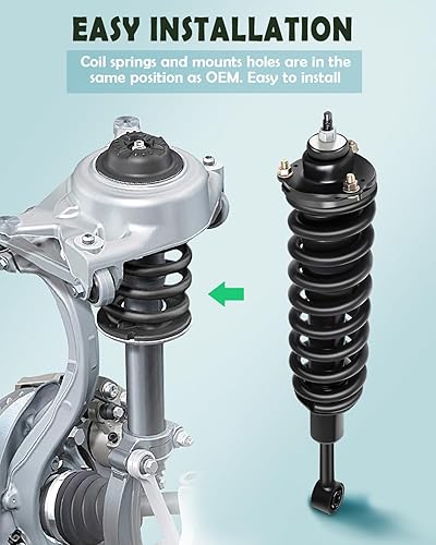 Miniatura 5 de SCITOO Par delantero de puntal y resorte completo compatible con Toyota 4Runner 2003-2016, 2007-2014 para Toyota FJ, 2005-2015 para Toyota Tacoma