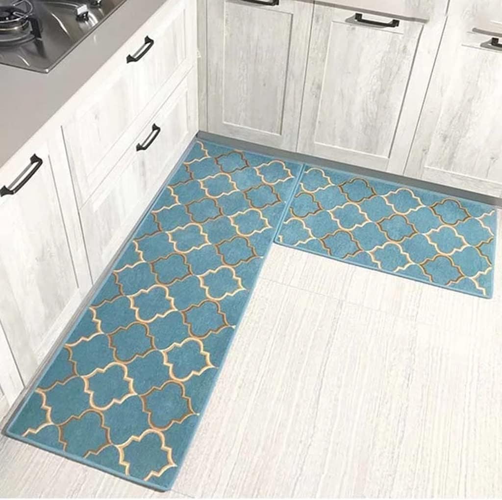 HBJWOV Anti-Slip Kitchen Floor Mat Rug Bath Long Strip Absorb Oil Doormat Balcony Living Room Household Carpet(D,50x180cm)