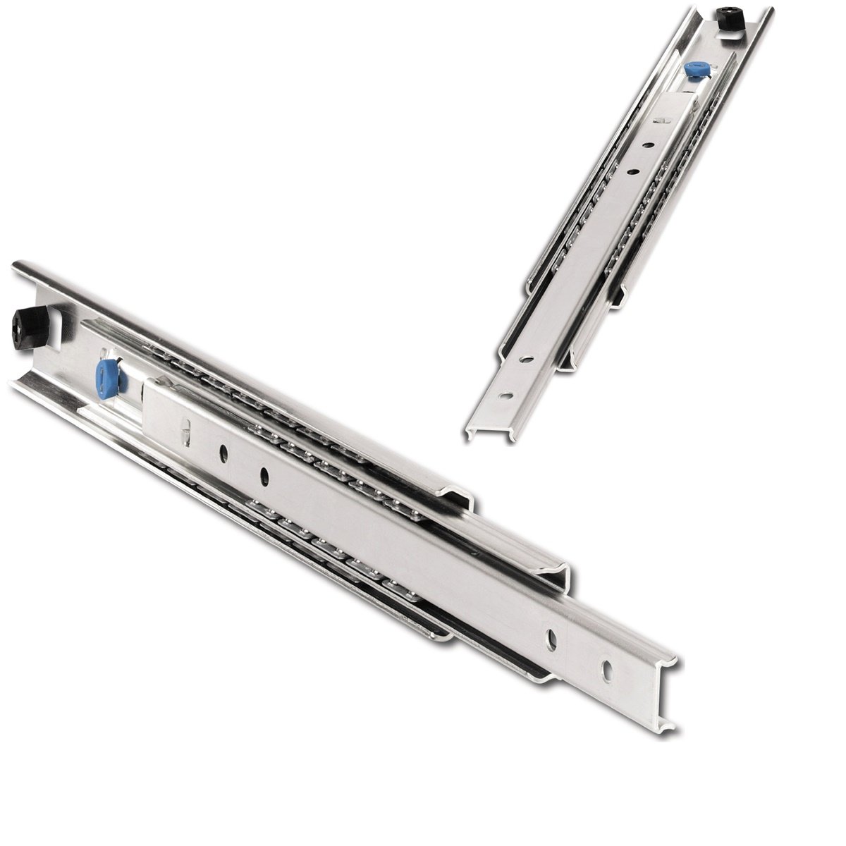 Guías para cajones Accuride 5321, extensión completa de 400 mm, riel telescópico para montaje lateral o encima, capacidad de carga de 130 kg, para armarios y cajones pesados