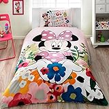ALWAYS_CHEAPEST Disney Minnie Mouse Glitter Disney & Cartoon Character Single Twin 100% Cotton Duvet Cover Quilt Cover Bedding Set