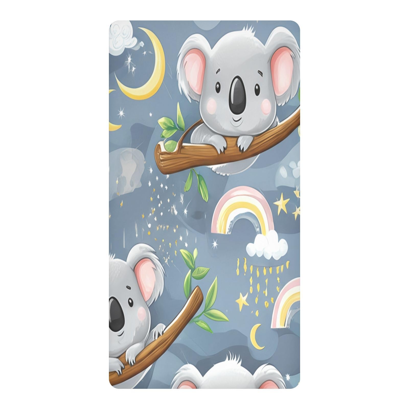 JiangGgen Cartoon Koala (3) Baby Crib Sheet Soft Breathable for Standard Crib-M