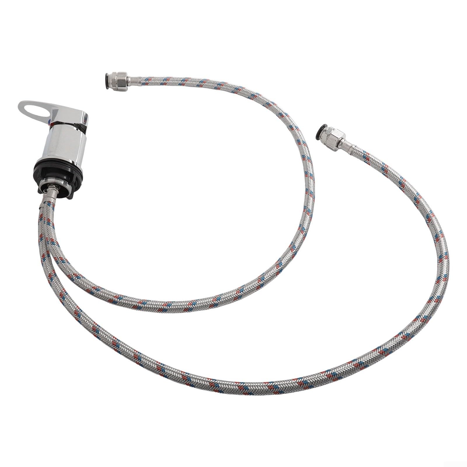 Robinet mitigeur de douche avec queues de 800 mm en acier inoxydable effet chromé à levier unique pour système de pompe sous pression pour camping-car, camping-car, installation compacte